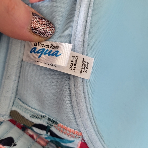 COPY - D Cup Aqua La Vie En Rose Underwire Wrap Bikini Top - Picture 4 of 5